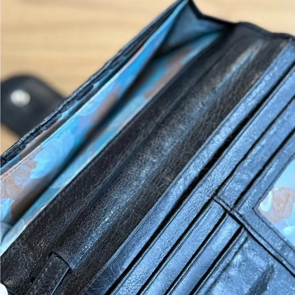 Hobo Women's Vintage Black Leather Wallet/Card Holder/Wristlet - Picture 6 of 6